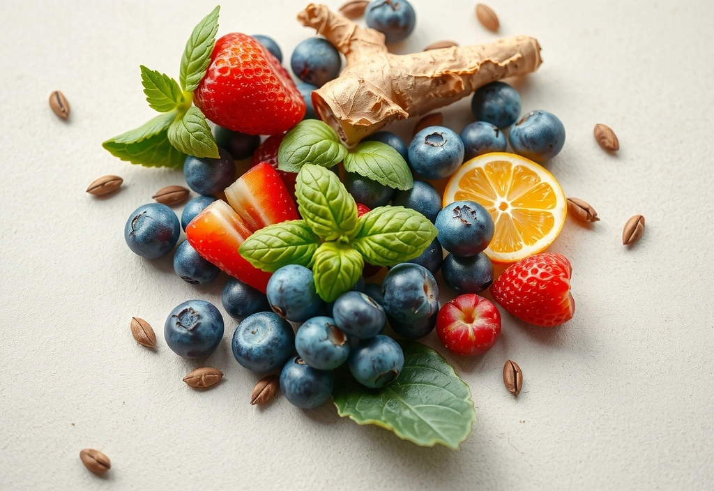 Imagine cu ingrediente naturale selectate cu grijă pentru produsele Nutrivitae